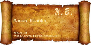 Masan Bianka névjegykártya